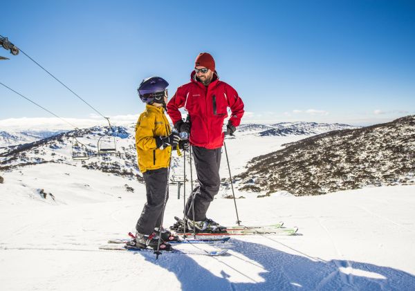 Ski lesson in Charlotte Pass